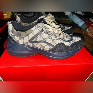 Gucci sneakers navy/tan
